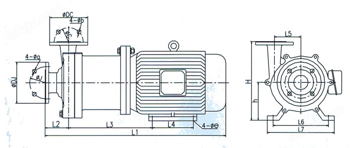 CQ型磁力驱动泵（安装尺寸）
