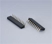 1.27mm间距排母连接器 单排 弯针(塑料件高度 4.3 / 3.4 / 2.0)